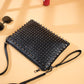 Black Spiked Women  Clutch Handbag