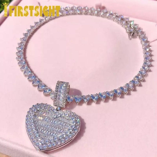 Iced Out Heart Women's necklace