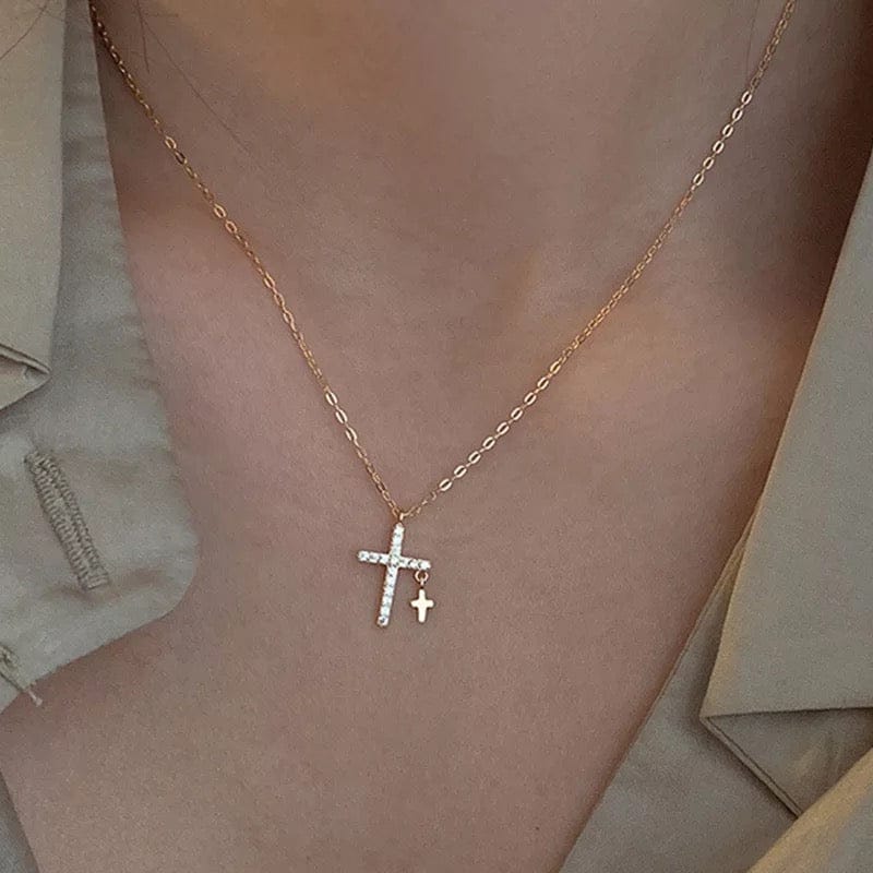 Simple Mini Mimimalist Cross Necklace