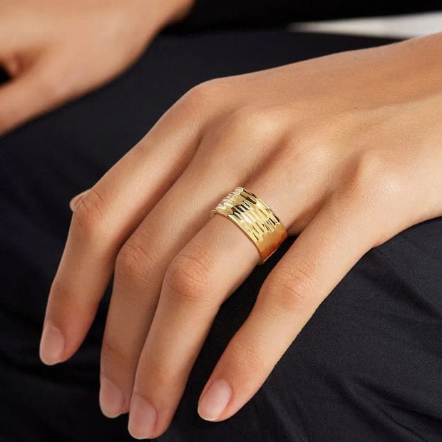 Hammered Textured Women Rings( Gold or Silver
