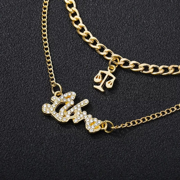 Gold Libra  Necklace