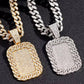 Blinged Out Gold Tag Necklace