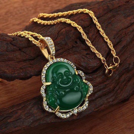 Jade Buddha Gold Necklace