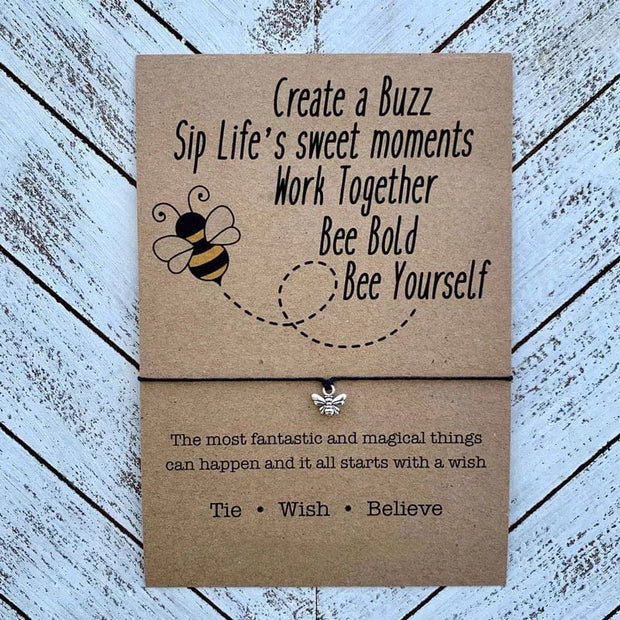 Be Happy Bee Honey Wish Bracelet