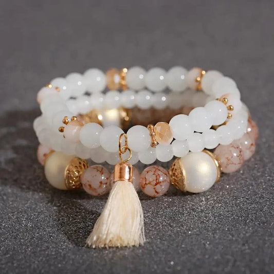 Mod Mode Natural Tone Beaded Bracelet