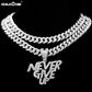 Never Give Up Blinged Out Necklace
