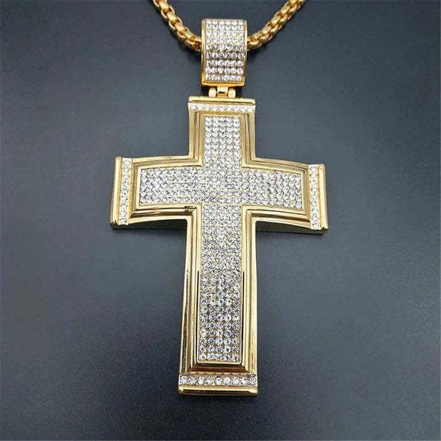 Big Cross Pendant with Necklace