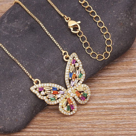 Gold Lucky Butterfly Necklace