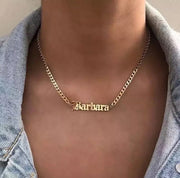Custom Necklace with Old English Font