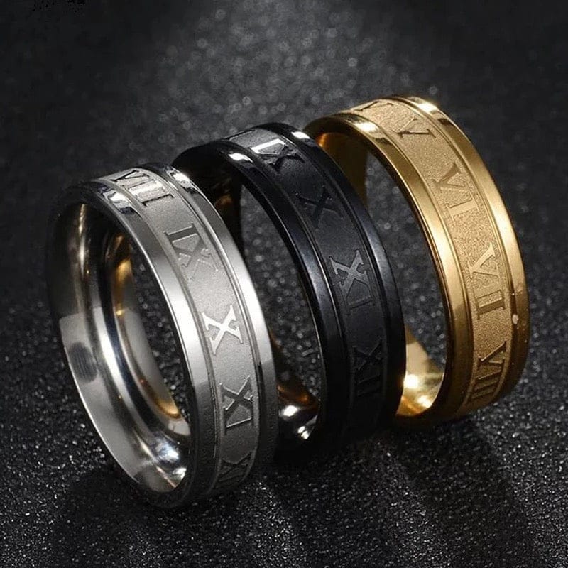 Roman Numeral Men's Ring