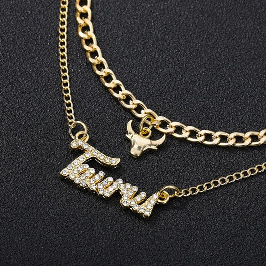 Gold Taurus Necklace