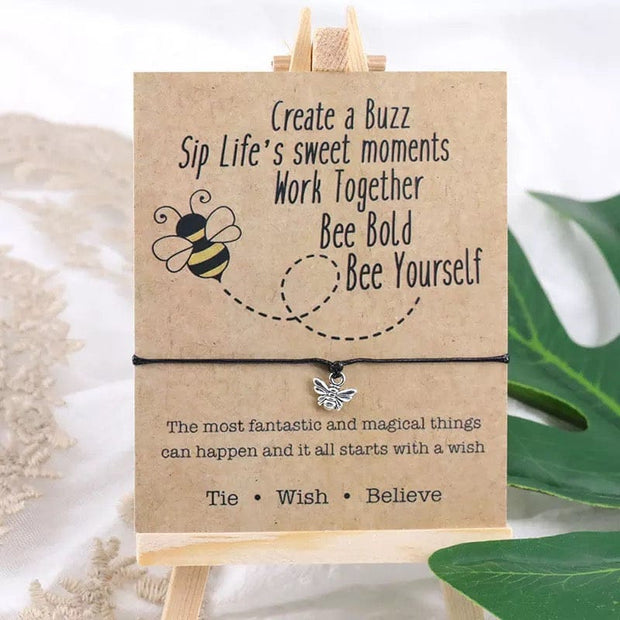 Be Happy Bee Honey Wish Bracelet