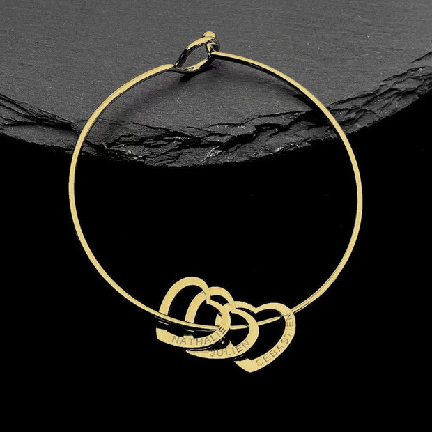 Personalized Adjustable Bangle (Silver, Gold or Rose Gold