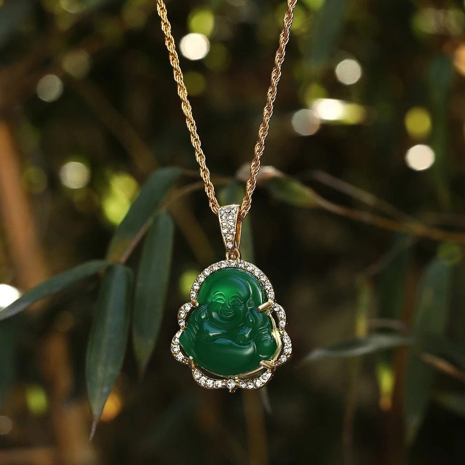Jade Buddha Gold Necklace