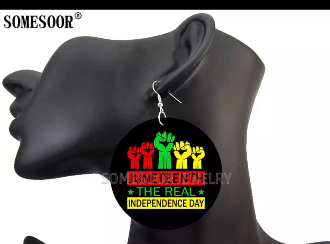Juneteenth-Real Independence Day Earrings