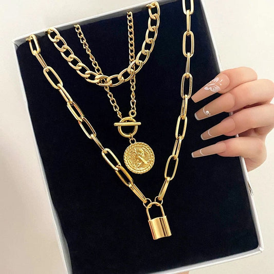 Gold Multi Layered Necklace