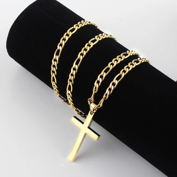 Gold Cross Men's Necklace