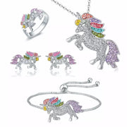 Crystal Unicorn Jewelry Set