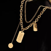 Gold Layered Unisex Necklace