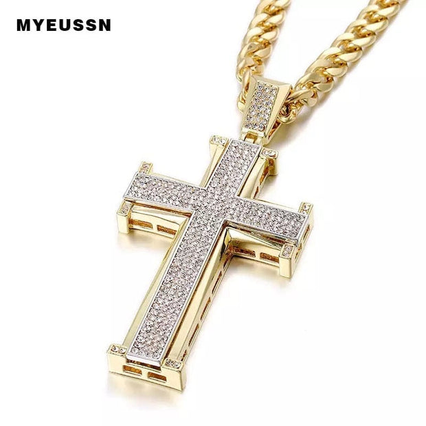 Gold Cross  Men's Necklace
