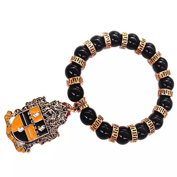 ALPHA PHI ALPHA BEADED BRACELET WITH ALPHA PENDANT SHIELD