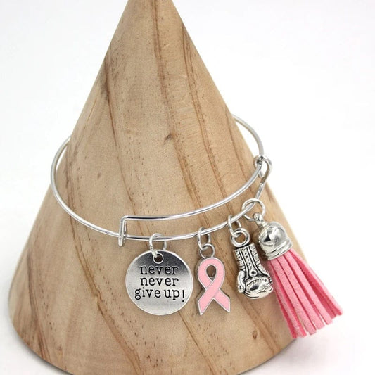Breast Cancee Awareness Bangle Bracelet