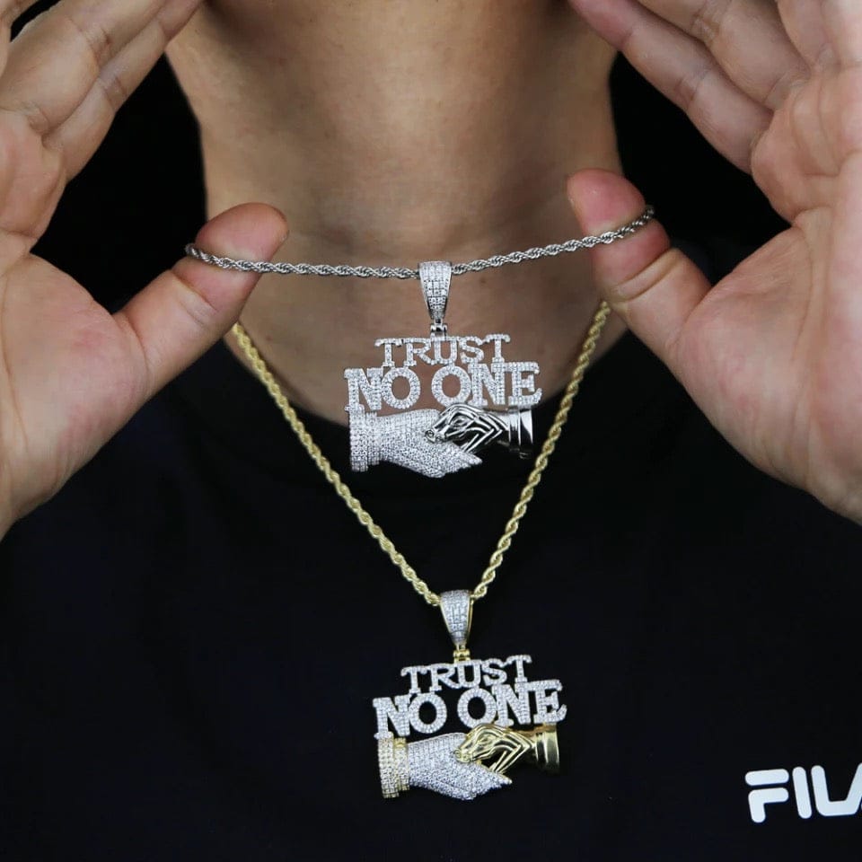 trust No One Necklace (Available In Gold or Silver)