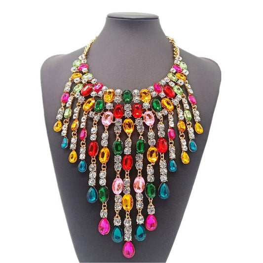 Multi Color Statement Necklace