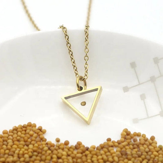 Gold Plated Triangle Geometric Necklace