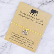 Unisex Vintage Elephant Wish Bracelet