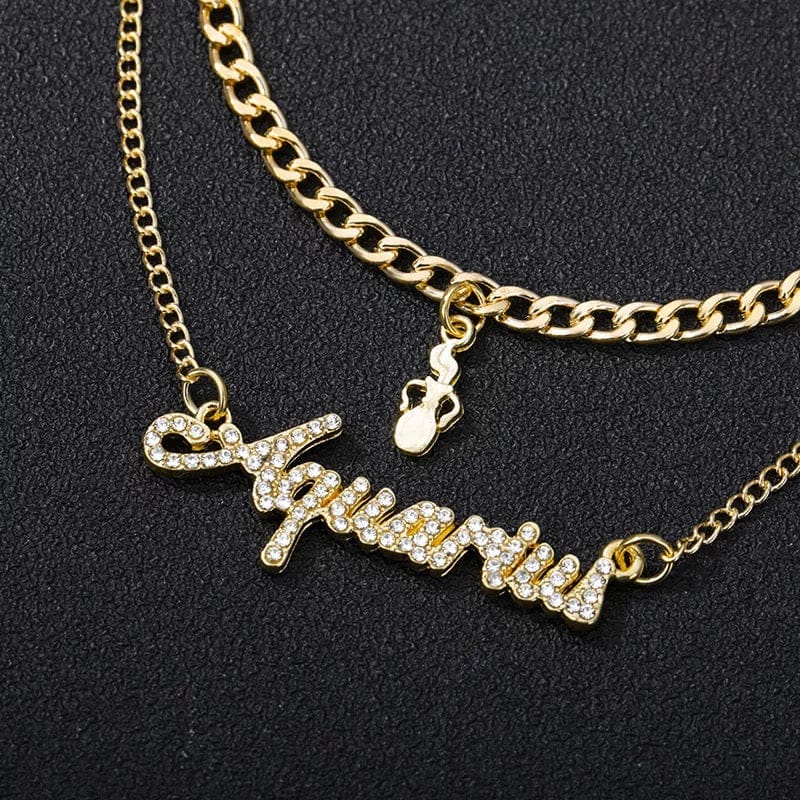 Aquarius Gold Layered Necklace