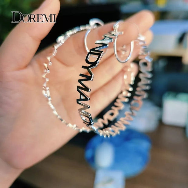 Personalized Hoop Earrings (Silver Or Gold)