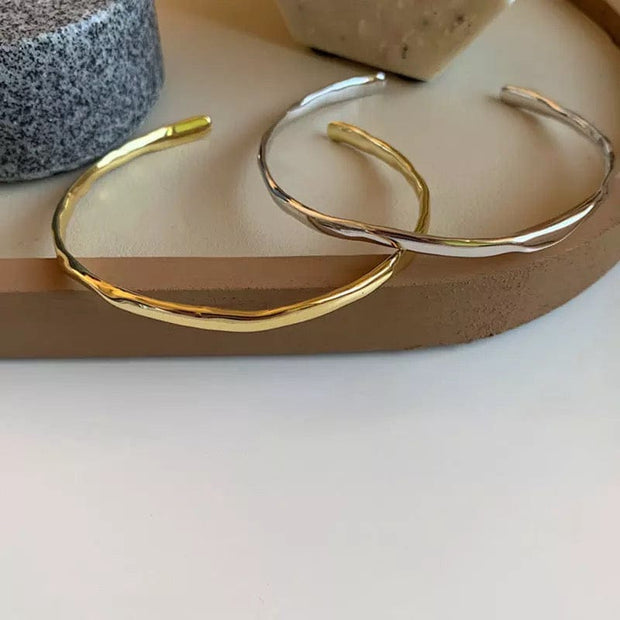 Rustic Textured Bracelet (Silver or Gold