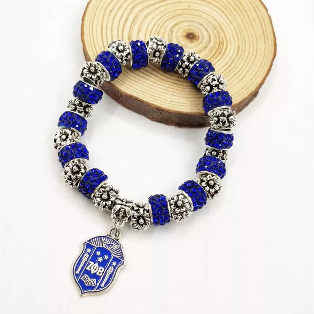 Handmade Zeta Phi BETA Beaded Bracelet