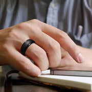9mm BLack Unisex Wedding Band