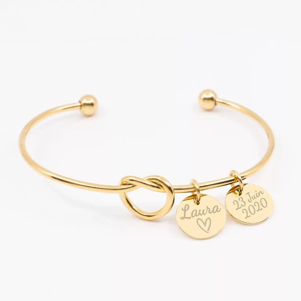 Personalize Gold Bangle Bracelet
