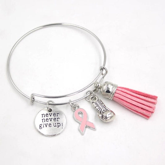 Breast Cancee Awareness Bangle Bracelet