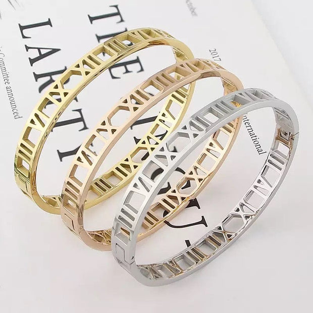 Roman Numeral Bangle Bracelet- Variety of Styles Available