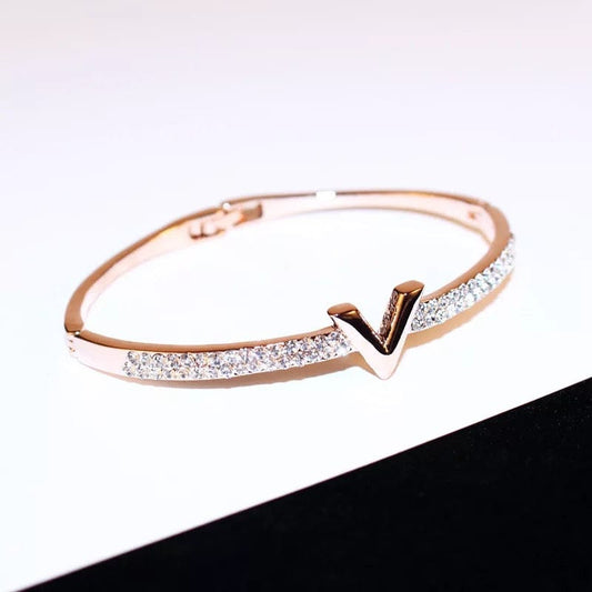 Gold Bling Bangle Bracelet