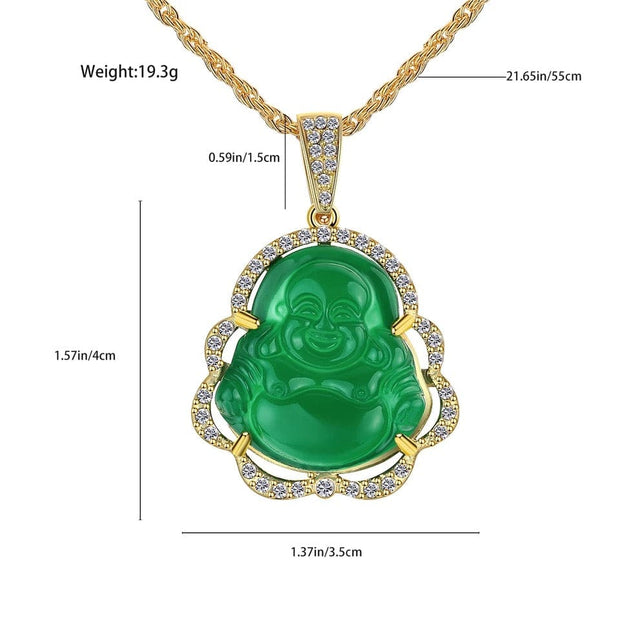 Jade Buddha Gold Necklace